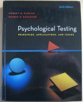 Psychological Testing: Principles, Applications, and Issues