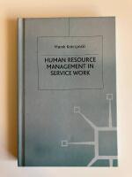 Human Resource Management in Service work