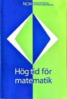 H&ouml;g tid f&ouml;r matematik