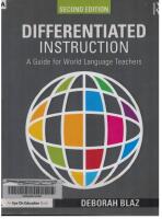 Differentiated instruction - A Guide for World Language Teachers