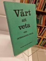 V&auml;rt att veta om ortsnamn m. m