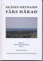 Sk&aring;nes ortnamn F&auml;rs h&auml;rad