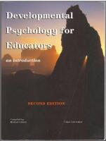 Developmental psychology for educators - an introduction