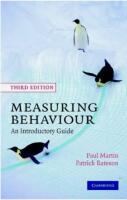 Measuring behaviour : an introductory guide
