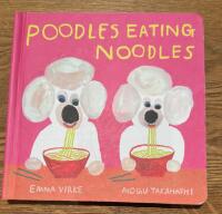 Poodles eating noodles
