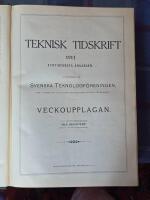 Teknisk Tidskrift (inbunden) 1910 - 1914  5 band