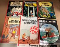 Plan 714 till Sidney + 5 andra Tintin-album. Totalt 6 album.