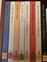 Caravelserien: Caesar, Vikingarna, Marco Polo, Jeanne D&rsquo;arc, Ferdinand och Isabella, Shakespeares England, Franska Revolutionen och Ryssland under Tsarerna