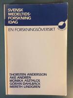 Svensk medeltidsforskning idag : en forsknings&ouml;versikt