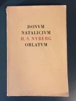 Donum natalicium H.S. Nyberg oblatum