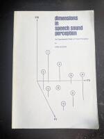 Dimensions in Speech Sound Perception : An Experimental Study of Vowel Perception