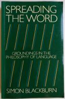 Spreading the word : groundings in the philosophy of language