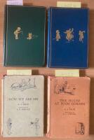 Winnie-the-Pooh (3rd edition, 1927), Now We Are Six (first edition, 1927), The House at Pooh Corner (first edition, 1928,), & When We Were Very Young (3rd/4th edition, 1924)