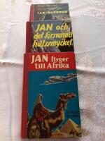 Set om 3 Jan-b&ouml;cker.Jan-klubben.Jan flyger till Afrika.Jan och det f&ouml;rsvunna halssmycket.