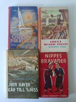 BOKPAKET 29 Nippes bravader,Guldpiraterna- Fem pojkars &auml;ventyrliga segling ,J&ouml;rn Havbo g&aring;r till sj&ouml;ss& Linus i hemlig tj&auml;nst