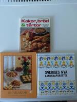 BOKPAKET 46 Sveriges nya landskapsr&auml;tter,Sm&aring;kakor - som sm&auml;lter i munnen&Kakor, br&ouml;d & t&aring;rtor