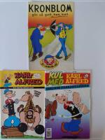SERIEPAKET 58 Kar-Alfred Nr 9/82, Kul med Karl-Alfred Nr 2/88& Kronblom g&ouml;r s&aring; gott han kan 