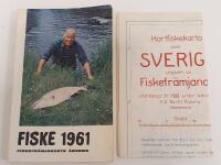 Fiske 1961 - Fiskefr&auml;mjandets &aring;rsbok / fiskekarta medf&ouml;ljer