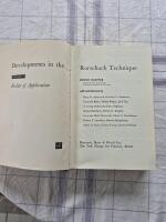 Developments in the Rorschach Technique Volume II Fields of Application