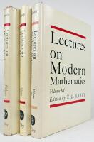 Lectures on modern mathematics I-III