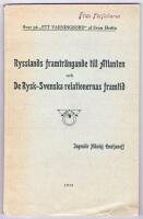 Rysslands framtr&auml;ngande till Atlanten och de rysk-svenska relationernas framtid. Svar p&aring; "Ett varningsord" af Sven Hedin