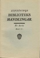 Link&ouml;pings biblioteks handlingar. Ny serie, band 4:1