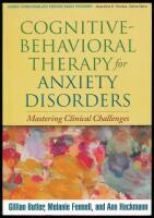 Cognitive-Behavioral Therapy for Anxiety Disorders: Mastering Clinical Challenges 