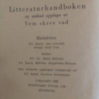 Litteraturhandboken &ndash; Ny ut&ouml;kad upplaga av "Vem skrev vad"