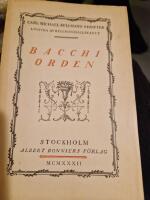 Bacchi orden  carl Michael Bellmans Skrifter