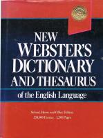New Webster's dictionary and thesaurus of the English language
