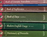 Book of Literary Anecdotes /Hallmarks on Gold & Silver / Book of Euphemism / Book of Days / Modern English Usage /  Dictionary of Proverbs 