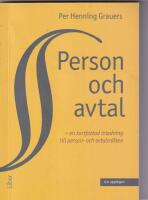 Person och avtal : en kortfattad inledning till person- och avtalsr&auml;tten