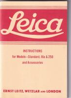 Leica instructions for models-standard, IIIa & 250 and Accessoires