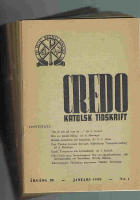 CREDO - Katolsk tidskrift Nr 1 - 12 1939
