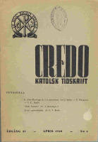 CREDO - Katolsk tidskrift Nr 4 1940