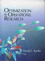 Optimization in Operations Research