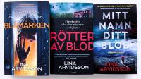 3 pocketb&ouml;cker av Lina Arvidsson: Bl&aring;m&auml;rken - R&ouml;tter av blod - Mitt namn, ditt blod