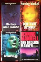 BOKPAKET - 4 x Wallander - Bok 1: M&ouml;rdare utan ansikte + Bok 6: Den femte kvinnan + Bok 8: Brandv&auml;gg + Bok 11: Den orolige mannen