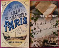 BOKPAKET: 2 x BOKHANDEL-FEELGOOD - Hj&auml;rtats Bokhandel + Den Lilla Bokhandeln i Paris