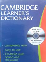 Cambridge learner`s dictionary