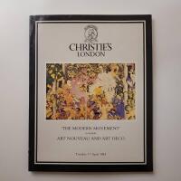 Christie's London : "The Modern Movement" to include Art Nouveau and Art Deco [17 April 1984]