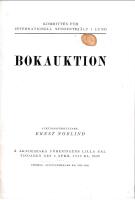 Kommitt&eacute;n f&ouml;r internationell studenthj&auml;lp i Lund Bokauktion 1943