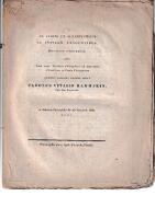 De lineis et superficiebus se invicem tangentibus, dissertatio mathematica, quam ... publicae censurae modeste offert Carolus Vitalis Hammarin ... in auditorio philosophico die 29 novembris 1851, h.a.m.x