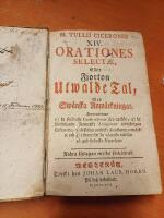 XIV Orationes Selectae, eller Fjorton Utwalde Tal med Sw&auml;nska Anm&auml;rkningar hwarutinnan 1) de sw&aring;raste constructioner &auml;ro upl&ouml;ste, 2) de f&ouml;refallande romerske antiquiteter tilr&auml;ckeligen f&ouml;rklarade, 3) &aring;tskillige politiske konstgrep anm&auml;rkte och 4) i synnerhet de n&auml;ttaste tales&auml;tt p&aring; god sw&auml;nska &ouml;fwersatte.