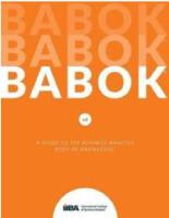 A guide to the business analysis body of knowledge - BABOK
