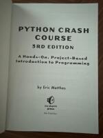 Python crash course - a hands-on, project-based introduction to programming