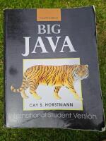 Big Java 4th Edition for Java 7 and 8 International Student Version