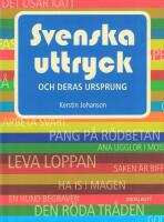 Svenska uttryck och deras ursprung