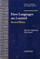 How languages are learned