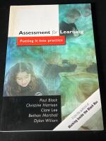 Assessment for learning - putting it into practice